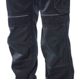 Tradies Cargo Pants Holster Work Trousers Pants w Free Kneepads Workwear Safety - Black