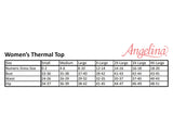 Womens Thermal Fleece Baselayer Long Sleeve Top - Black (Brushed Interior Warm Winter)