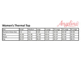 Womens Thermal Top w/ Brushed Interior Warm Winter Fleece Baselayer - Red