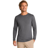 Mens Thermal Fleece Lined Long Sleeve Top - Grey (Warm Winter Baselayer)