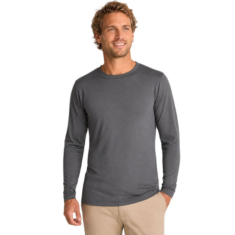 Mens Thermal Fleece Lined Long Sleeve Top - Grey (Warm Winter Baselayer)