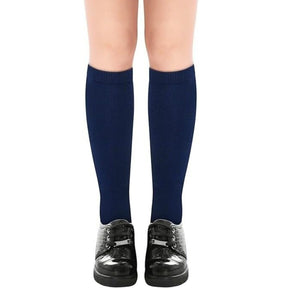 1x Navy Knee High School Socks (Plain Cotton) - Girls/Boys