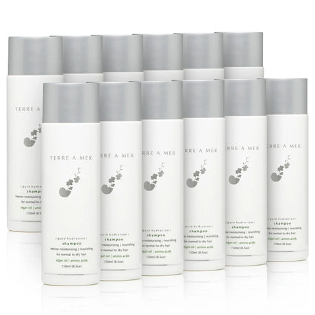 12x TERRE A MER 250ml Pure Hydration Hair Shampoo Bulk Pack - Argan Oil/Amino Acids (Normal Dry Hair)