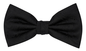 Formalaties Premium Tapestry Black Bow Tie (Floral Paisley)
