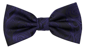 Formalaties Premium Tapestry Purple Bow Tie (Floral Paisley)