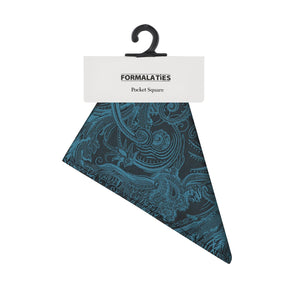 Formalaties Tapestry Jade Pocket Square (Floral Print Handkerchief)