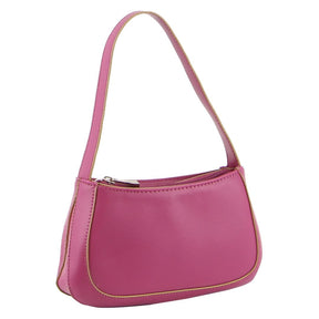 Milleni Mini Fashion Handbag  - Magenta (Magnetic Flap & Zip Closure)
