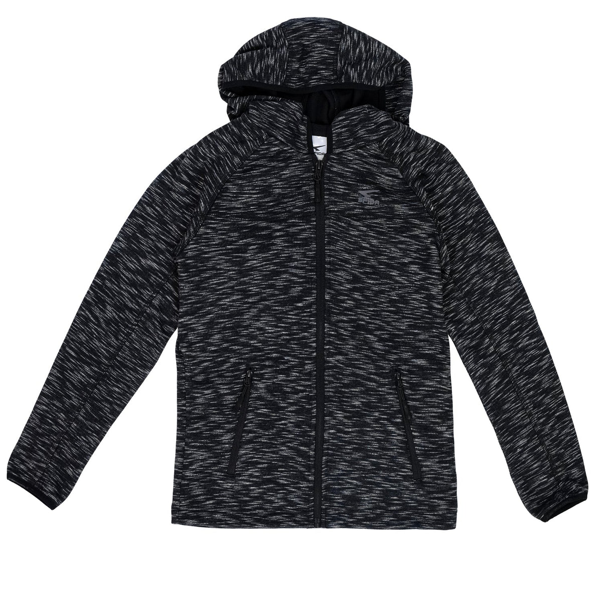 Sfida Tarkin Kids Performance Jacket - Black Marle (Reflective Zip Up Activewear)