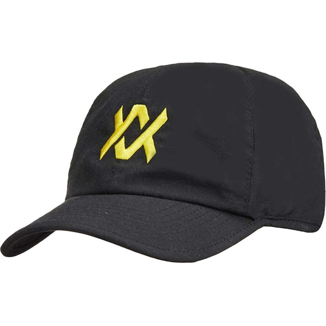 VOLKL Perforated Tennis Hat Baseball Cap Large Logo - Black/Neon Yellow