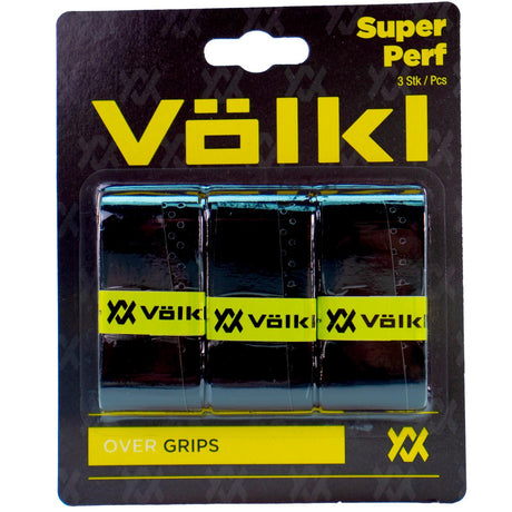 Volkl Super Perf Tennis Racquet Overgrip - Black (3 Pack)