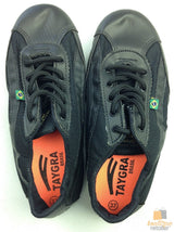 Taygra Vegan Leather Slim Shoes - All Black (Recycled Ethical Handmade Sneakers)