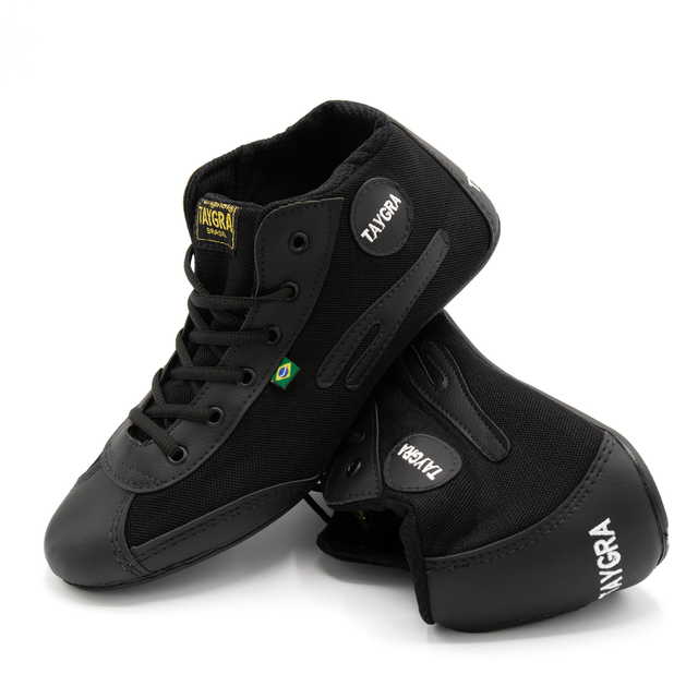 Taygra Vegan High Top Shoes - Black (Recycled Ethical Handmade Sneakers)