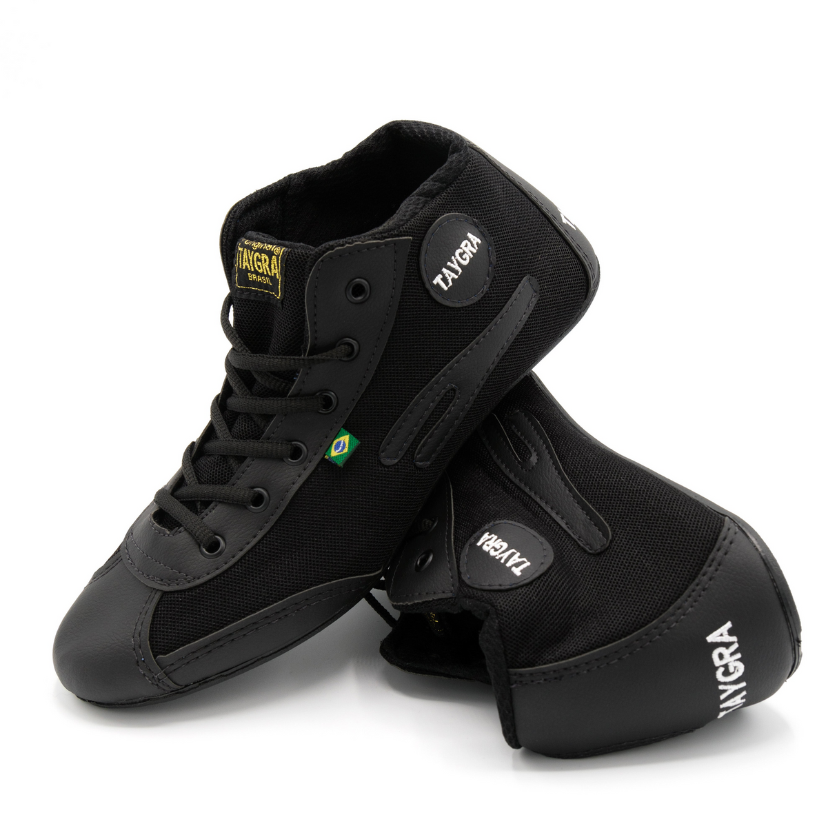 TAYGRA High Top Shoe Vegan Recycled Flexible Ethical Handmade Sneakers Eco - All Black - 47 EUR