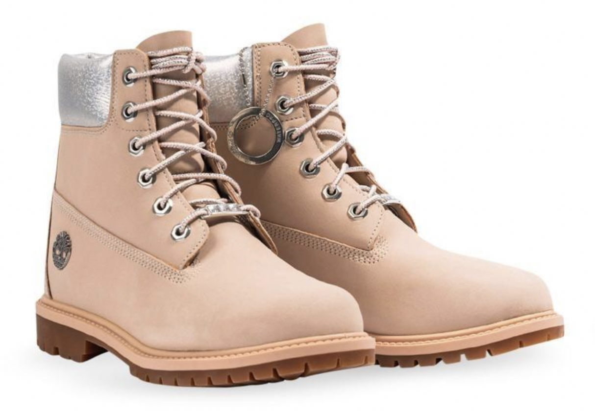 Timberland Womens Heritage 6 Inch Waterproof Leather Boots - Light Pink Nubuck