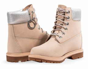 Timberland Womens Heritage 6 Inch Waterproof Leather Boots - Light Pink Nubuck