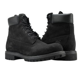 TIMBERLAND Mens 6" Premium Waterproof Boots Original Iconic Shoes - Black Nubuck