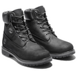 Timberland Womens Premium 6-inch Waterproof Leather Boots - Black Nubuck