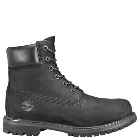 Timberland Womens Premium 6-inch Waterproof Leather Boots Classic Ladies - Black Nubuck