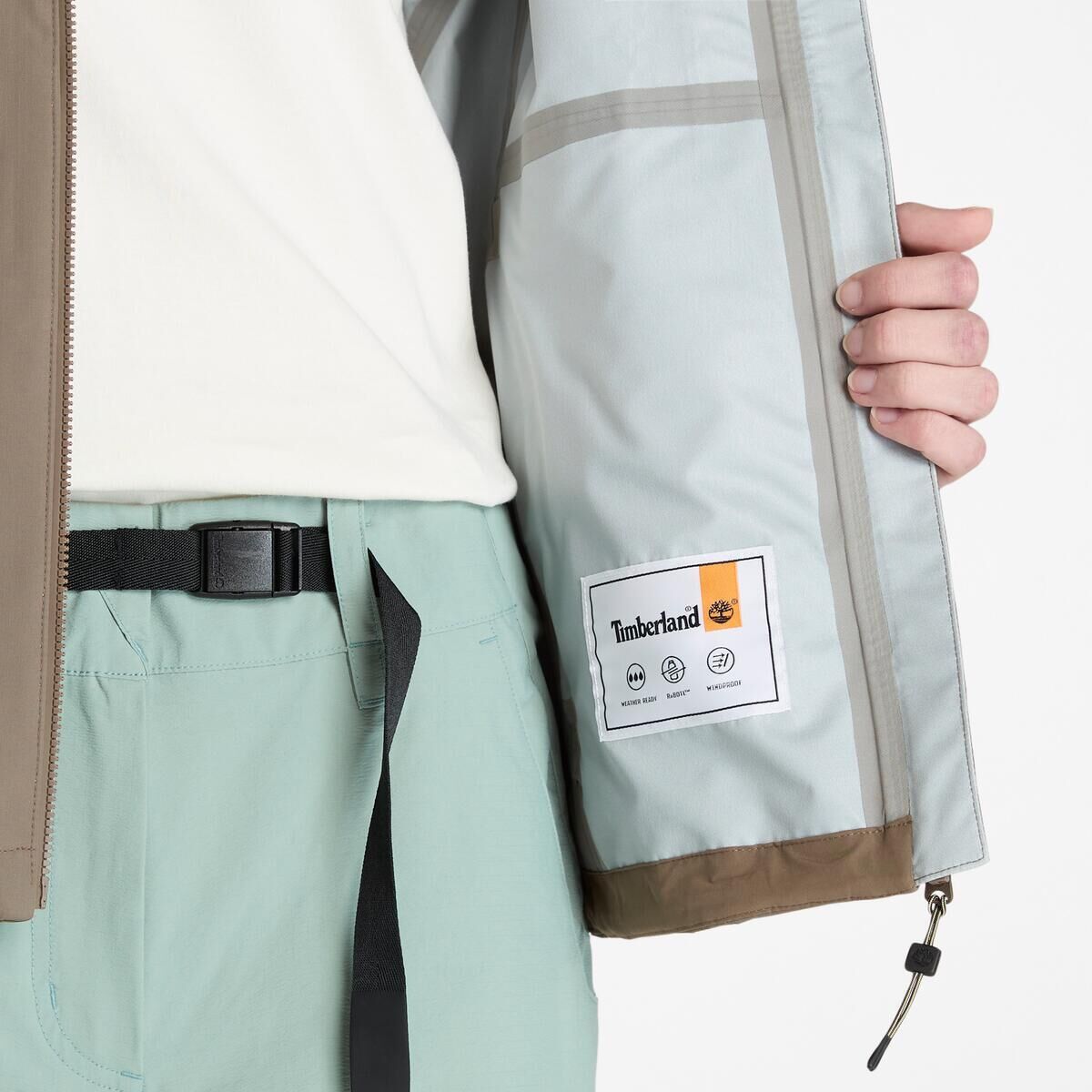 Timberland Caps Ridge Mobi Flex Tech Waterproof Jacket Women’s 3L Waterproof ReBOTL in Chocolate Chip