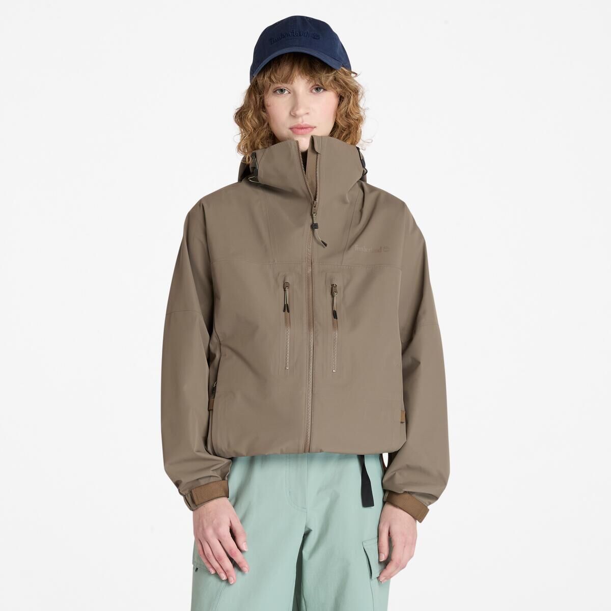 Timberland Caps Ridge Mobi Flex Tech Waterproof Jacket Women’s 3L Waterproof ReBOTL in Chocolate Chip
