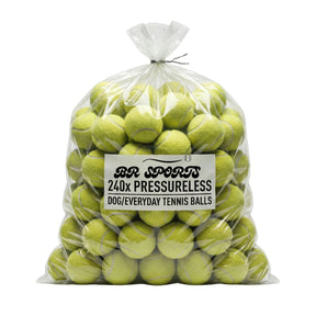 240x Pressureless Everyday Bulk Tennis Balls (Dog Toys)