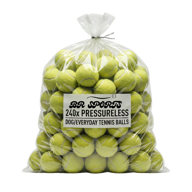 240x Pressureless Everyday Bulk Tennis Balls (Dog Toys)