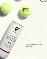 Tretorn Serie+ Padel Tour Padel Balls 3 Pack High Performance TRI-TEC Felt