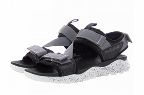 Timberland Mens Ripcord Backstrap Sandals - Black Mesh with Grey