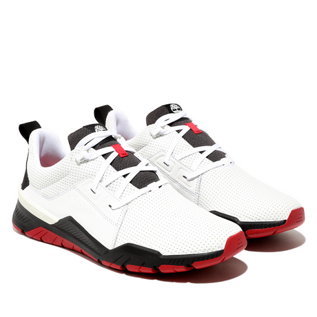 Timberland Mens Concrete Trail Low Sneakers Shoes - White Leather/Mesh - US 12W