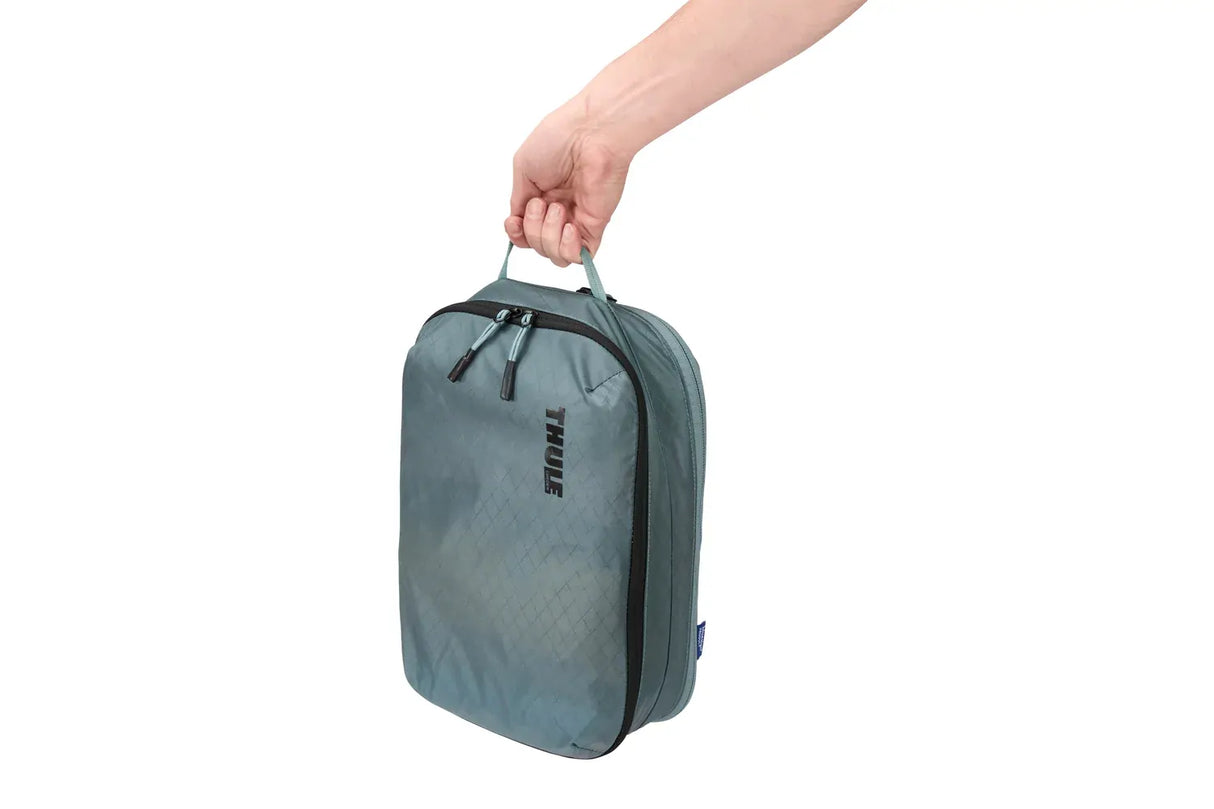 THULE 34x24cm Clean Dirty Packing Cube Travel Storage Bag w/ TPU Divider in Pond Gray