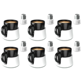 6x TableCoaster Anti-Spill Drink Holder Tray Bulk Pack - White (Couch & Car Travel)