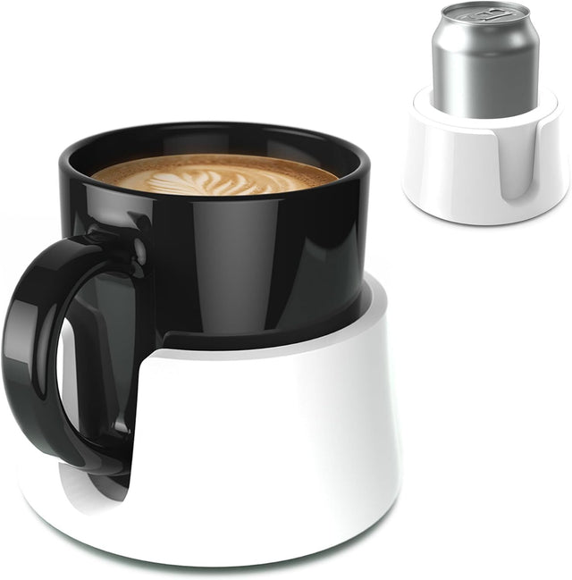TableCoaster Anti-Spill Drink Holder Tray - White (Couch & Car Travel)
