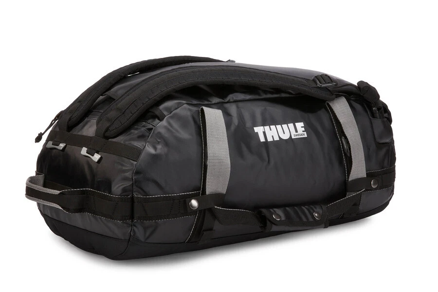 Thule Chasm 40L Duffel Overnight Travel Bag - Gloss Black (Convertible Duffle Backpack)