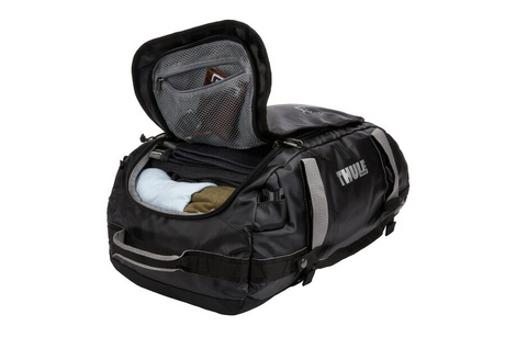 Thule Chasm 40L Duffel Overnight Travel Bag - Gloss Black (Convertible Duffle Backpack)