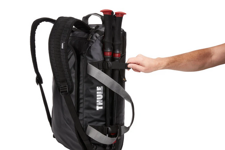Thule Chasm 40L Duffel Overnight Travel Bag - Gloss Black (Convertible Duffle Backpack)