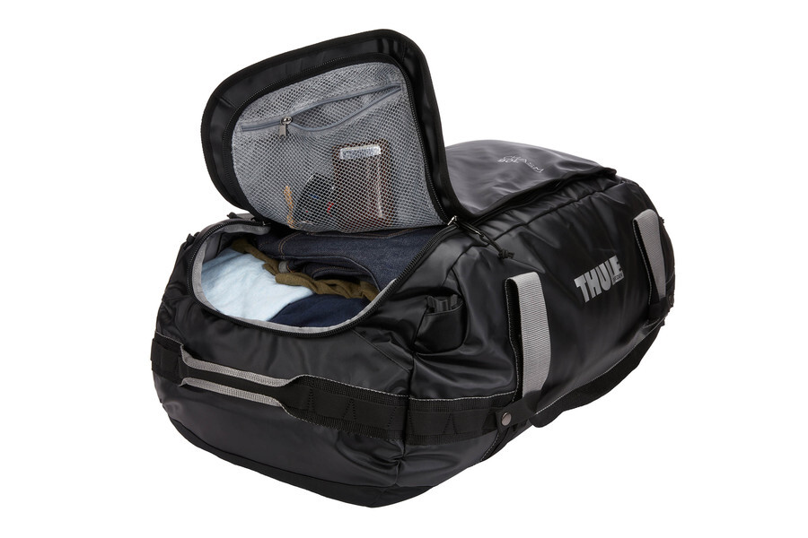 Thule Chasm 130L Duffel Travel Bag - Black (Convertible Duffle Backpack)