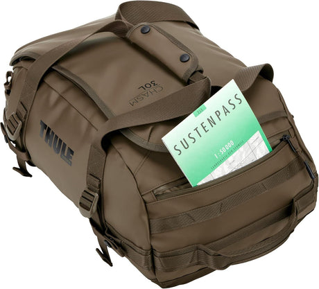 Thule Chasm 30L Duffel Overnight Travel Bag - Deep Khaki (Convertible Duffle Backpack)