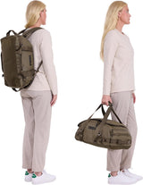 Thule Chasm 30L Duffel Overnight Bag Convertible Backpack Duffle in Deep Khaki