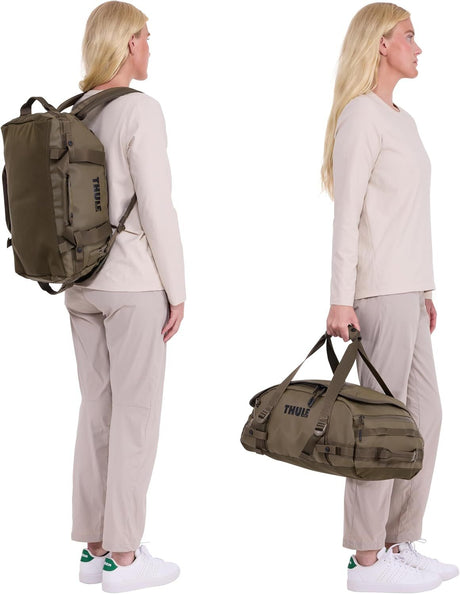 Thule Chasm 30L Duffel Overnight Travel Bag - Deep Khaki (Convertible Duffle Backpack)