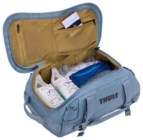 Thule Chasm 30L Duffel Overnight Bag Convertible Backpack Duffle in Pond Grey