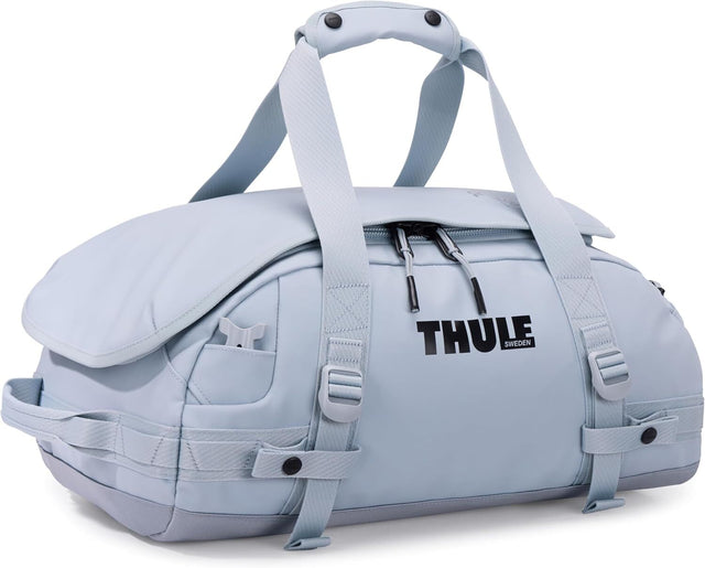 Thule Chasm 30L Duffel Overnight Bag Convertible Backpack Duffle in Soft Blue
