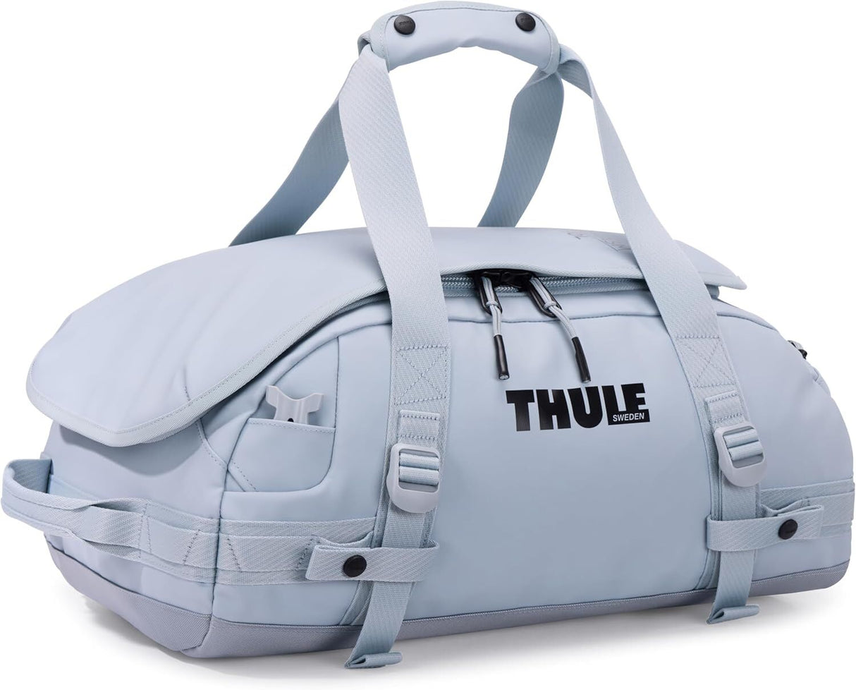 Thule Chasm 30L Duffel Overnight Bag Convertible Backpack Duffle in Soft Blue