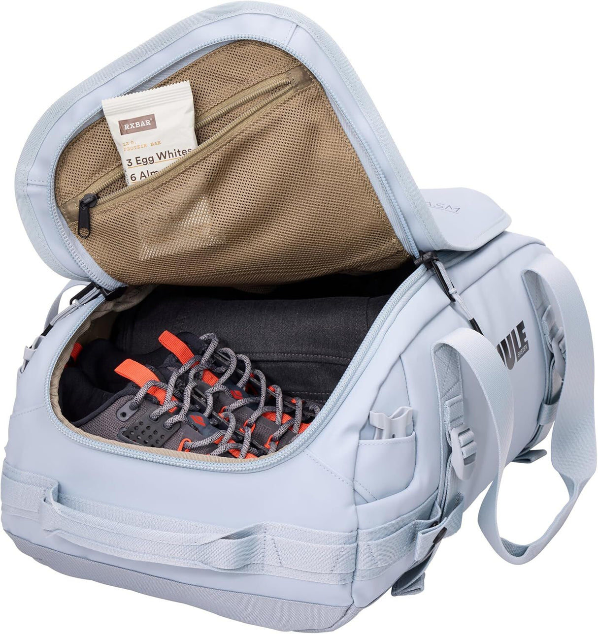 Thule Chasm 30L Duffel Overnight Bag Convertible Backpack Duffle in Soft Blue