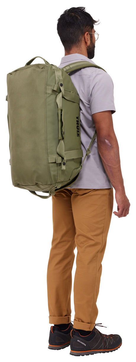 Thule Chasm 40L Duffel Overnight Bag Convertible Backpack Duffle in Olivine