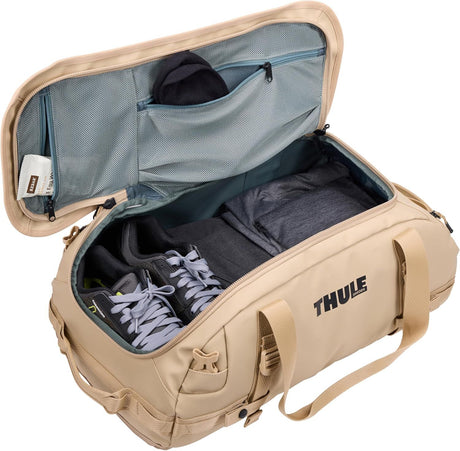 Thule Chasm 40L Duffel Overnight Travel Bag - Gentle Beige (Convertible Duffle Backpack)