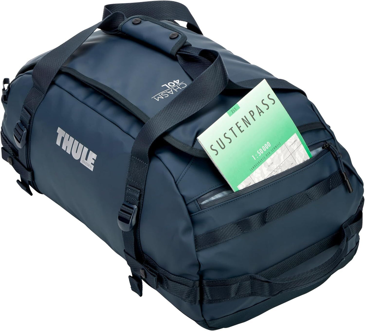 Thule Chasm 40L Duffel Bag Convertible Backpack Duffle in Darkest Blue