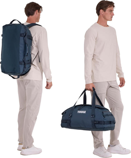 Thule Chasm 40L Duffel Overnight Travel Bag - Darkest Blue (Convertible Duffle Backpack)