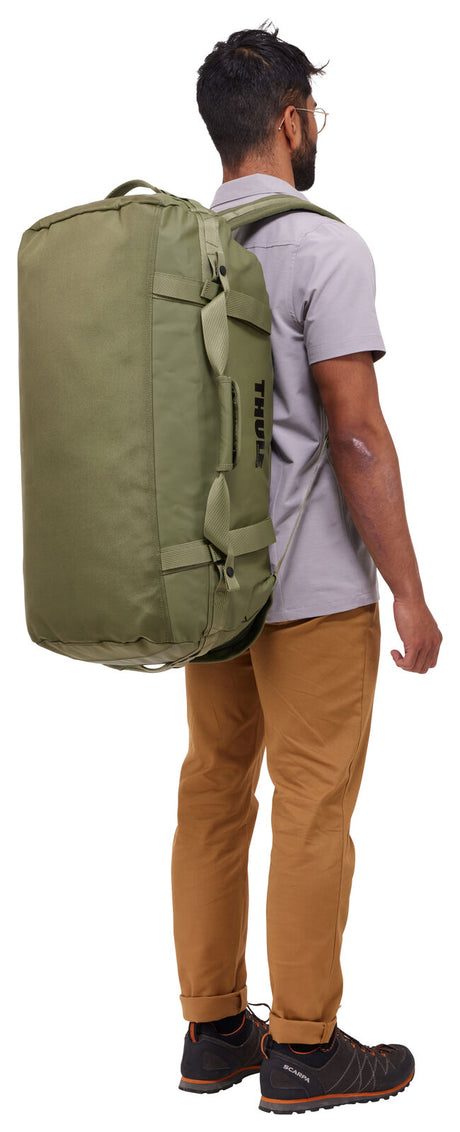 Thule Chasm 70L Duffel Overnight Bag Convertible Backpack Duffle in Olivine