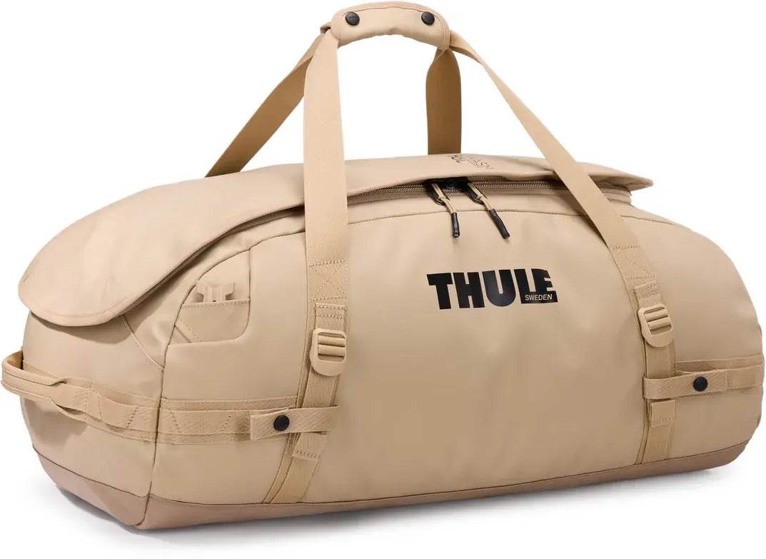 Thule Chasm 70L Duffel Overnight Bag Convertible Backpack Duffle in Gentle Beige