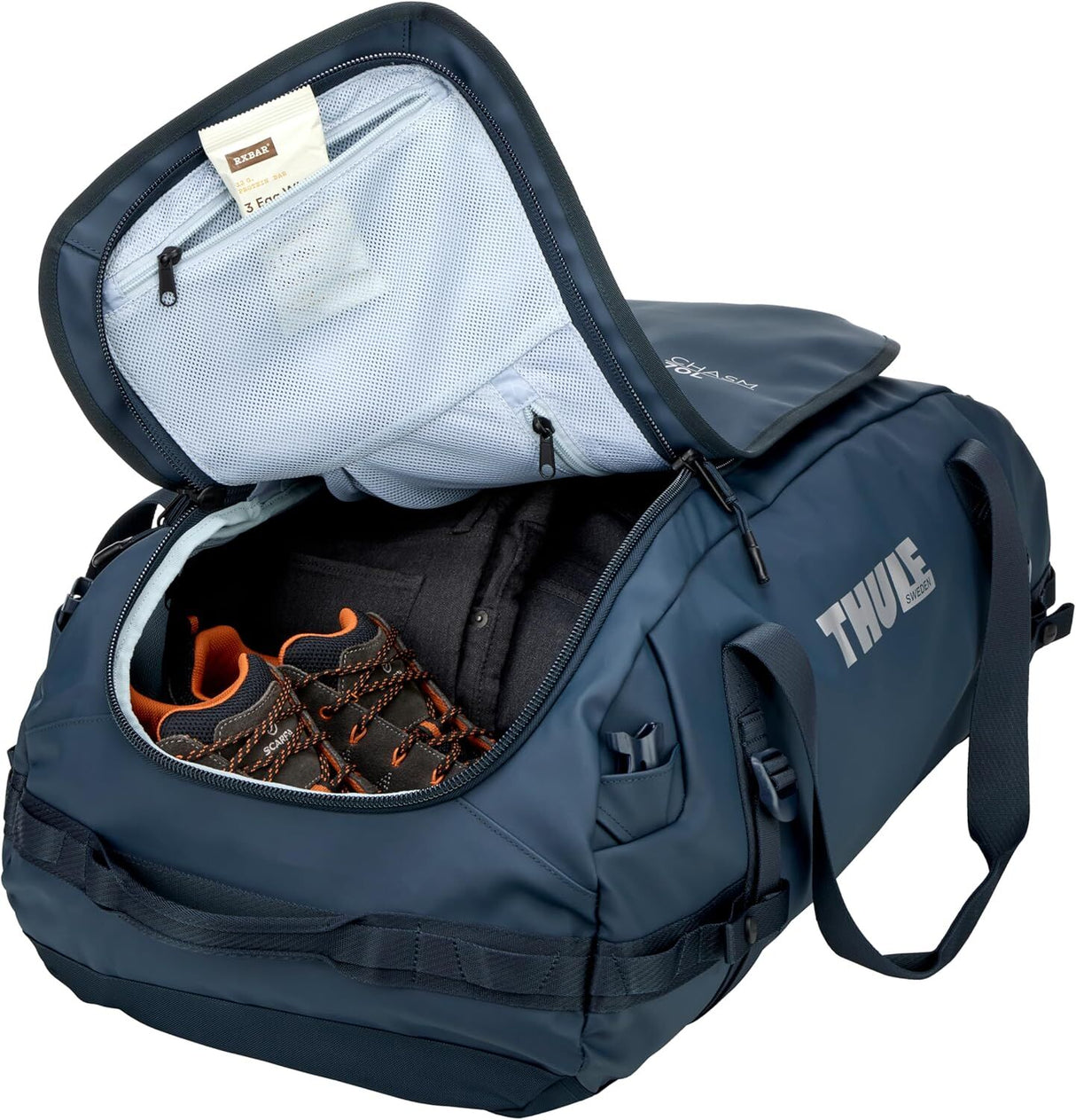 Thule Chasm 70L Duffel Overnight Bag Convertible Backpack Duffle in Darkest Blue